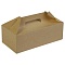 Упаковка для кондитерских изделий 288х142х70мм BOX WITH HANDLE M С ручками цвет Крафт OSQ (х225)