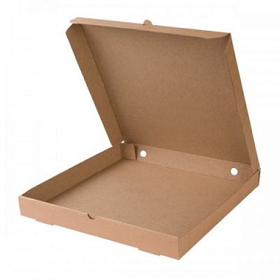 Коробка картонная для пиццы 300х300х40мм профиль Т-22-В гофрокартон КАМ цвет Бурый/Бурый (х50)