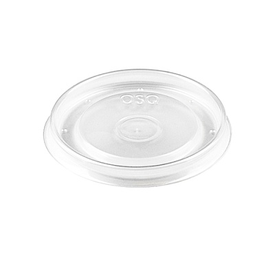 Крышка для бумажного контейнера круглая 100мм 300, 400, 500мл PP ANTIFOG lid Round Bowl цвет Прозрачный OSQ (х600)