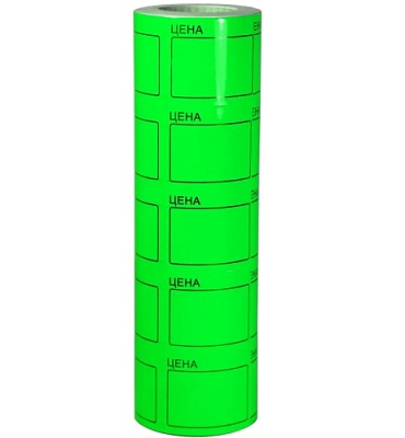 Ценник самоклеящийся цветной 36x25мм зеленый х150 5х170 шт. (150)