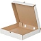 Коробка картонная для пиццы 250x250x40мм 140гр Т-22 Е Гофрокартон цвет Белый/Бурый Эдв (х1/50)